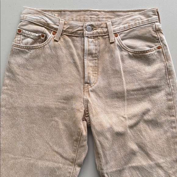 Levi's Fresh 501 90's Jeans Beige Acid Wash - Picture 2 of 16